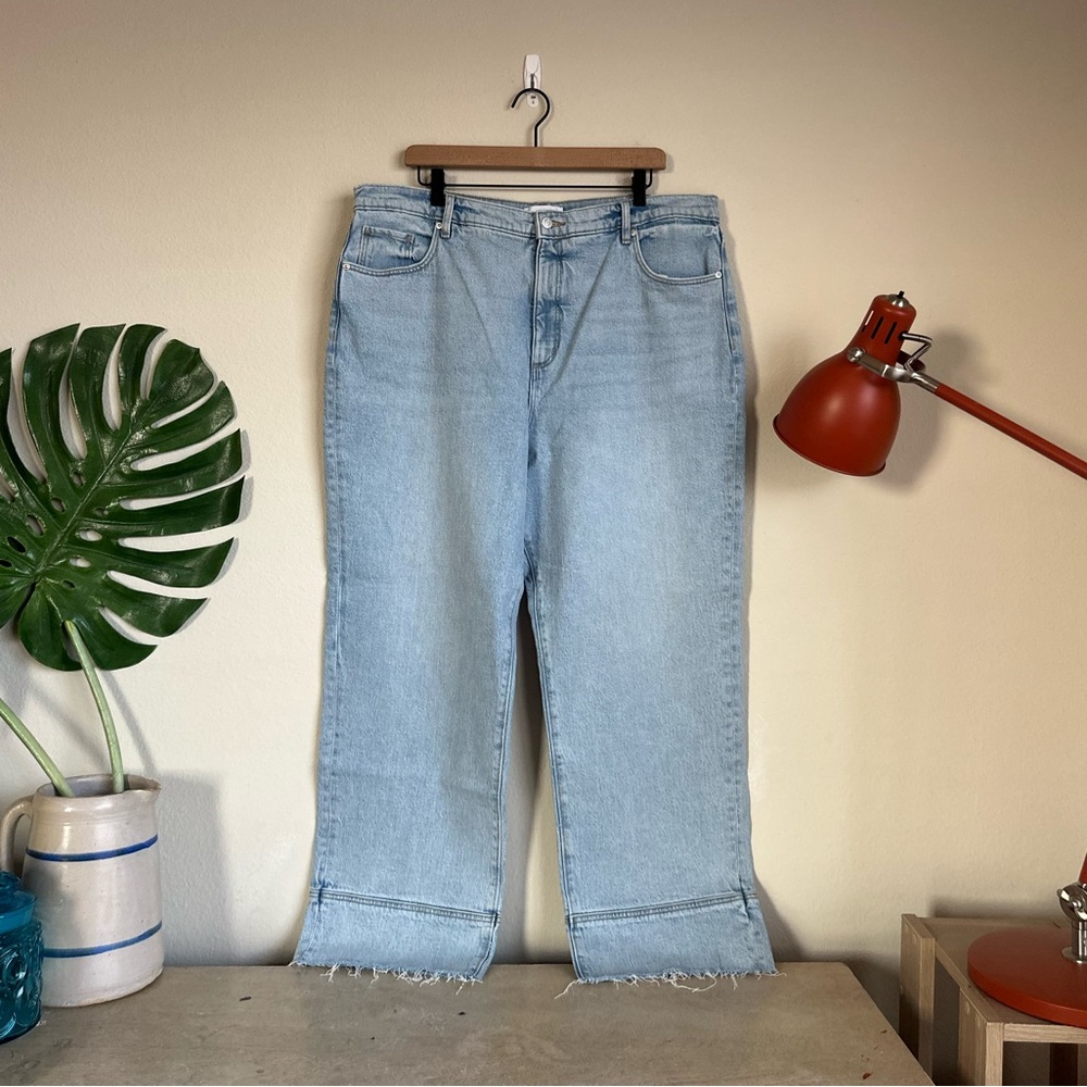 NWOT Loft 2025 The Straight Raw Edge Jeans